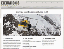 Tablet Screenshot of elevation8marketing.com